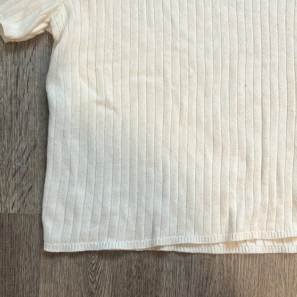 Cream Ribbed Knit Top - Picture 8 of 16